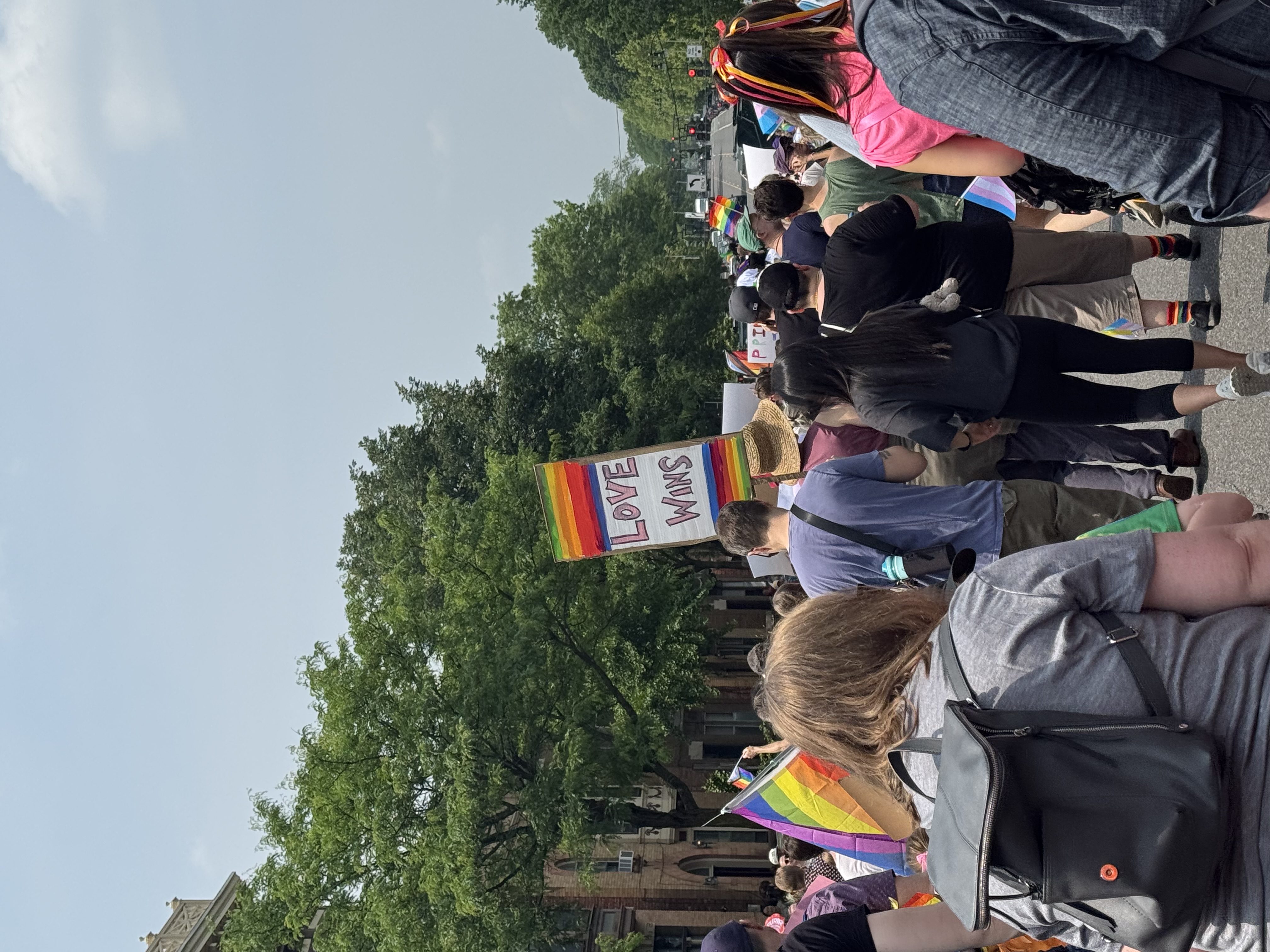 Love wins sign in Albany Pride parade